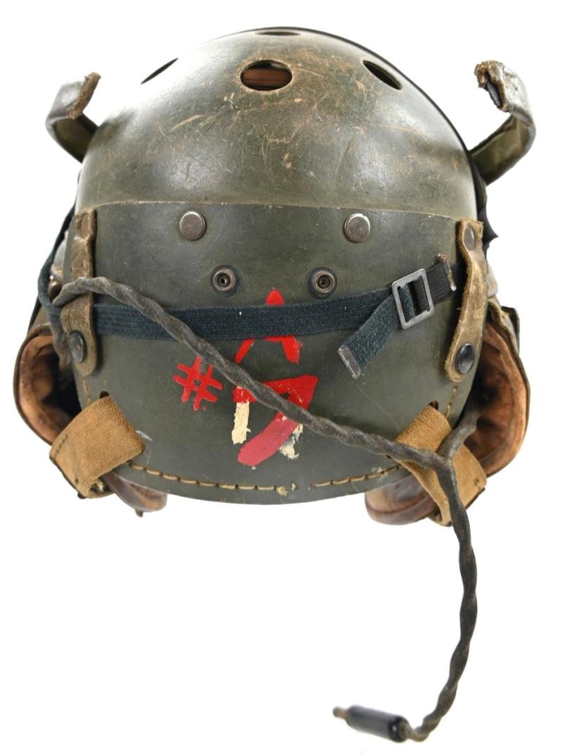 US WW2 Named Tanker Helmet Headset — image 4