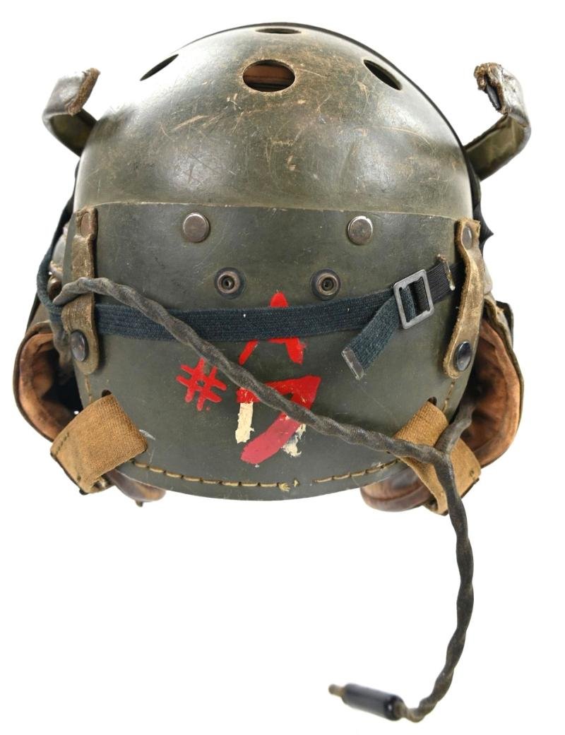 US WW2 Named Tanker Helmet Headset — image 5