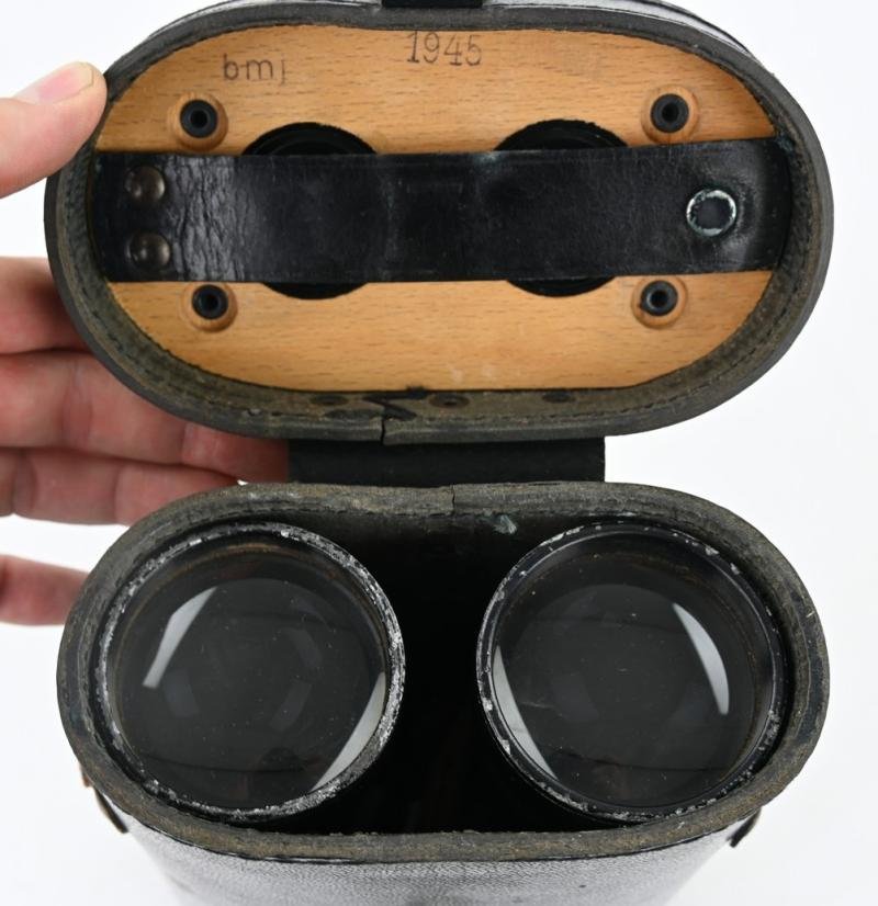 German WH 7x56 Panzer Binocular in Presstoff Case 1945 — image 11