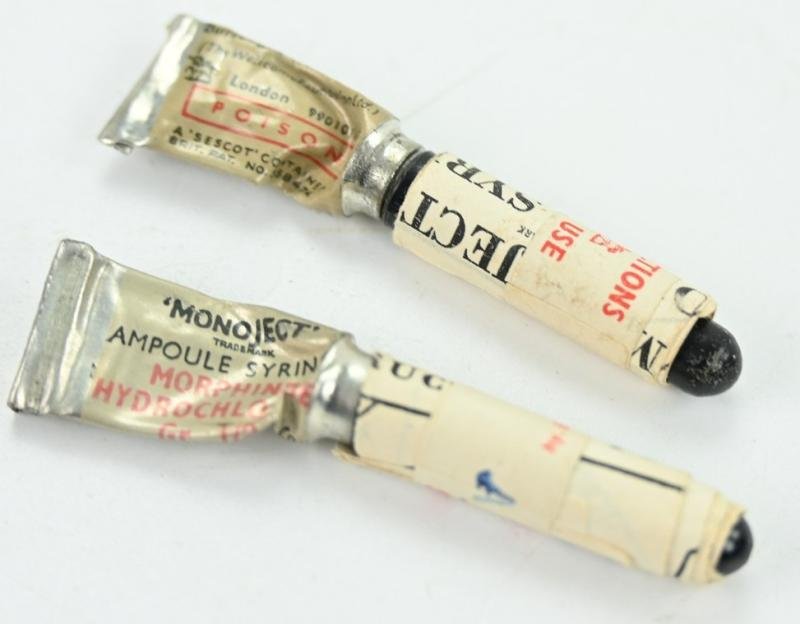 British WW2 RAF First Aid Morphine Tin Can with Content — image 6