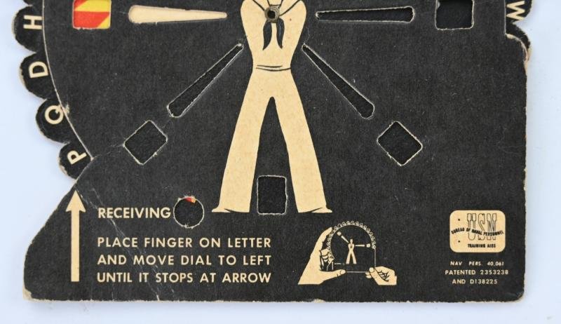 US Navy WW2 Signaling Flag Training Wheel Guide — image 2