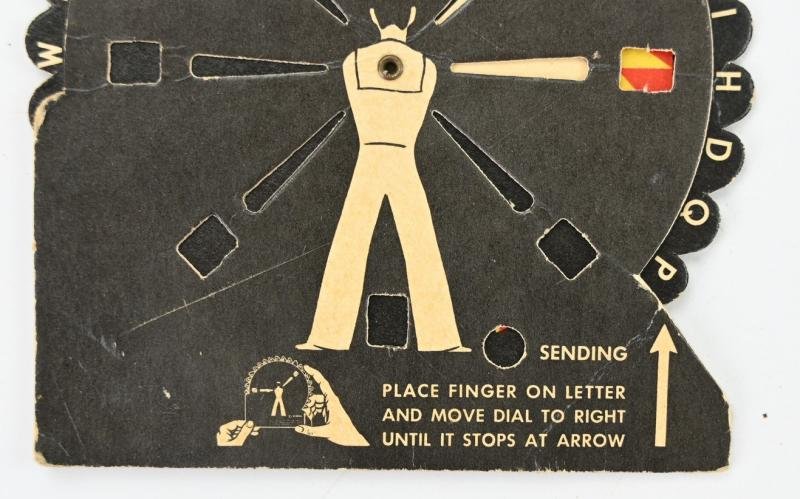 US Navy WW2 Signaling Flag Training Wheel Guide — image 4