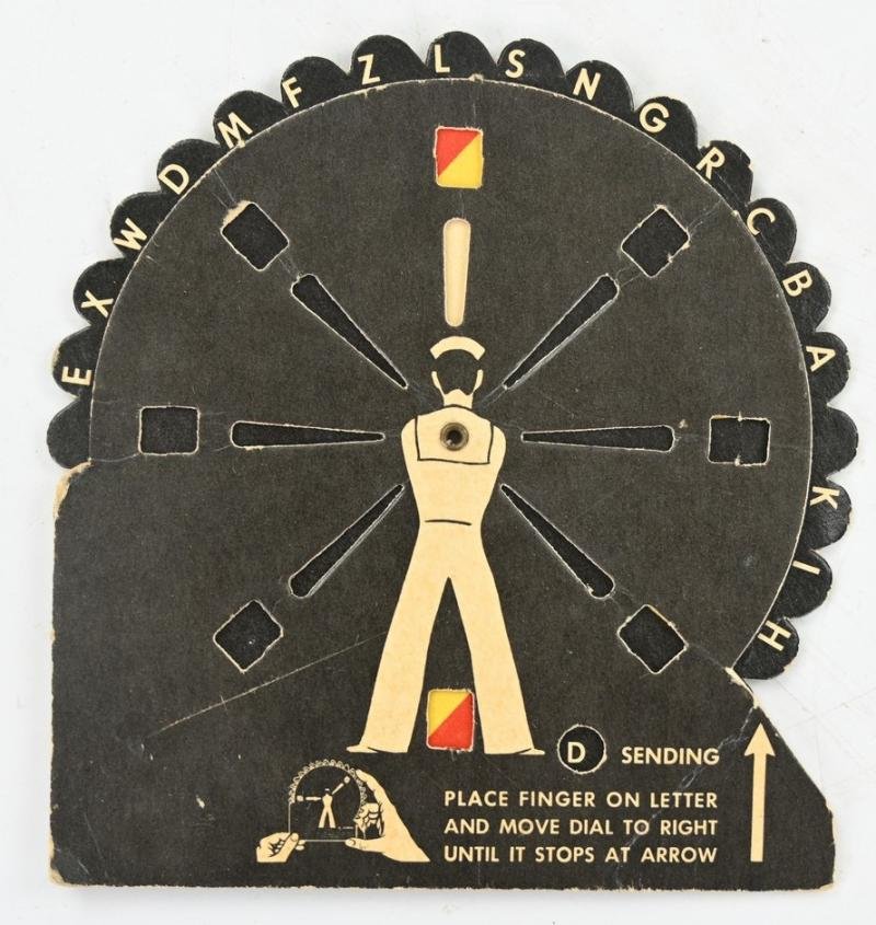 US Navy WW2 Signaling Flag Training Wheel Guide — image 5