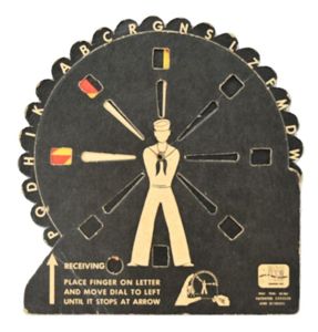 US Navy WW2 Signaling Flag Training Wheel Guide