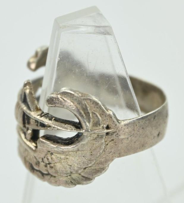 US WW2 Sterling Silver Glider Ring — image 5