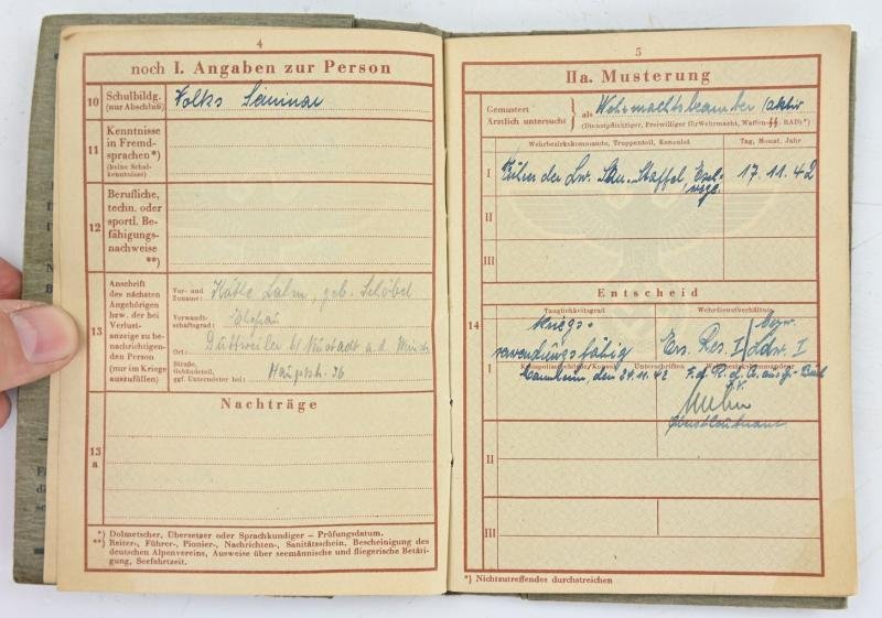 German LW Wehrpass 'Inspector Friedrich Lahm' — image 4