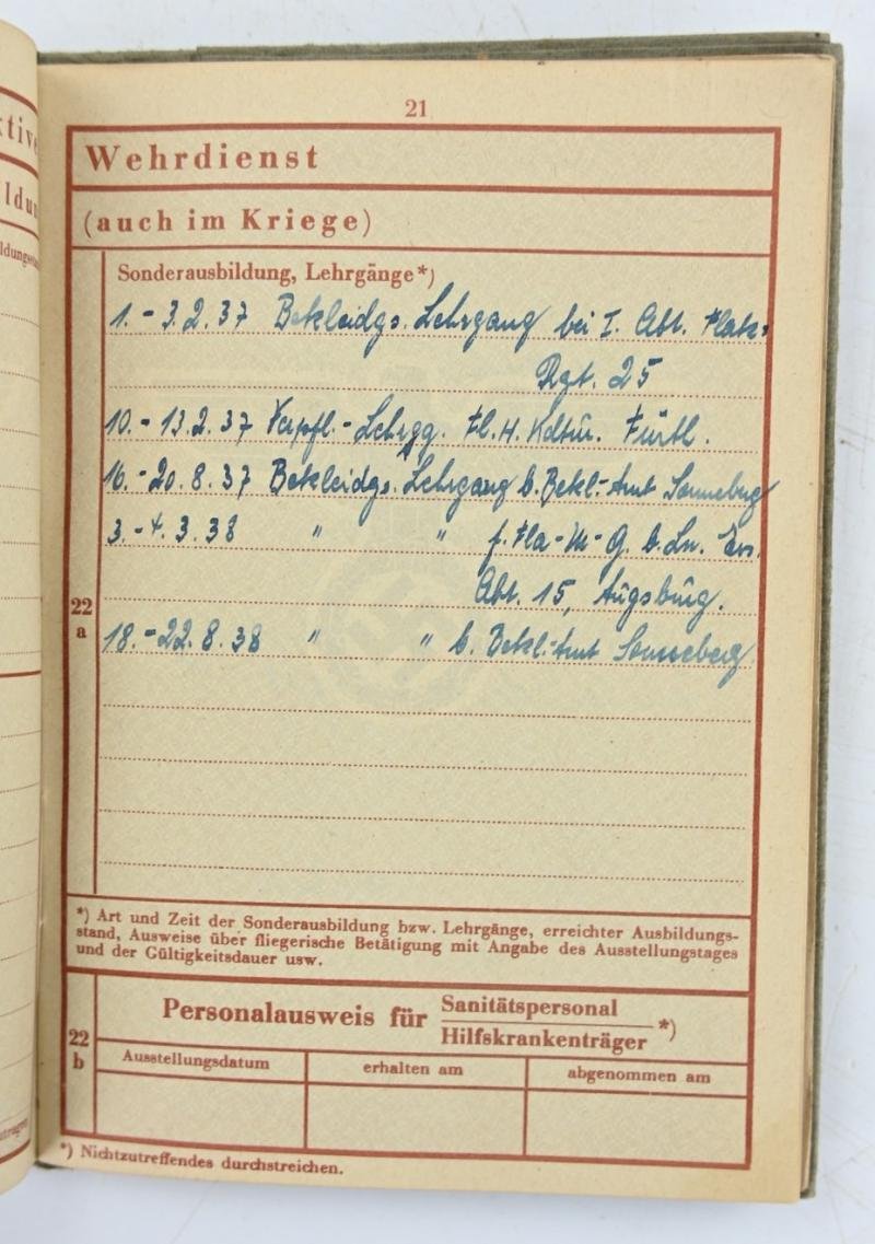 German LW Wehrpass 'Inspector Friedrich Lahm' — image 6