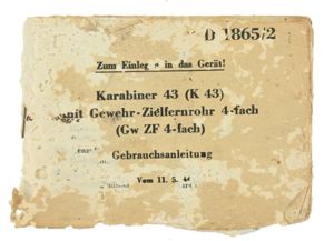 German WH K43 Instruction Manual