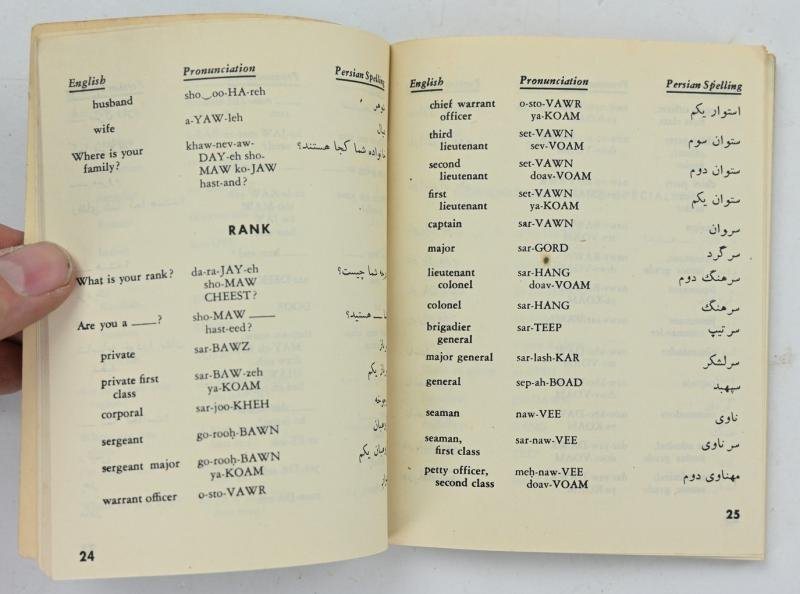 US WW2 Persian Phrase Book — image 4