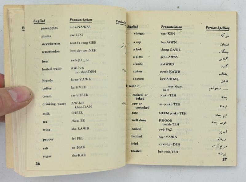 US WW2 Persian Phrase Book — image 5