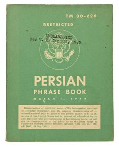US WW2 Persian Phrase Book