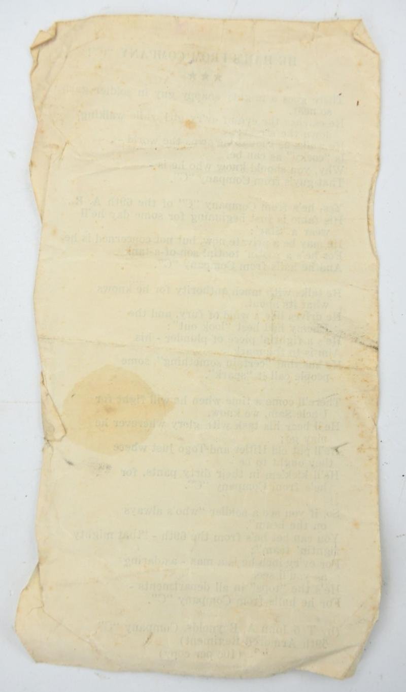 US WW2 69th Armored Regiment Song Leaflet — image 4