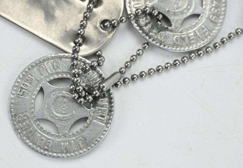 US WW2 508th PIR 82nd Airborne Paratrooper Dog-Tag Set — image 5