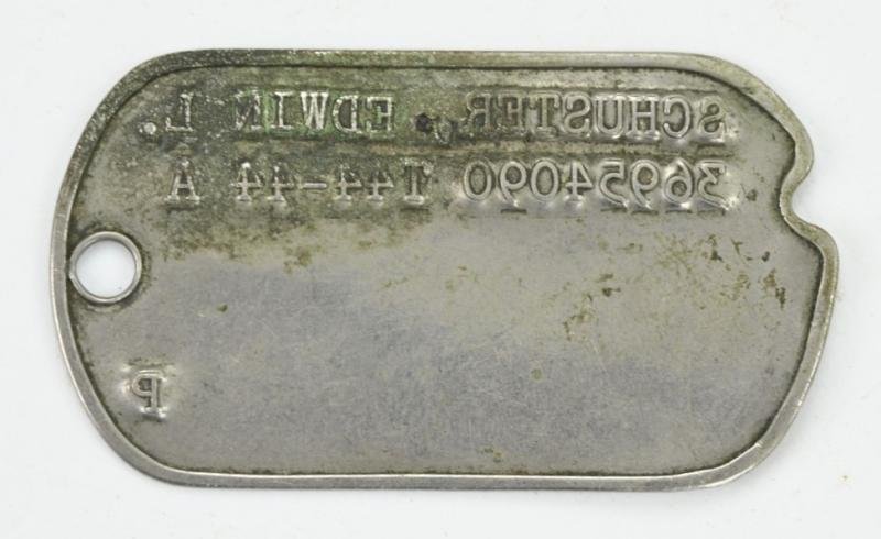 US WW2 Dog-Tag 'Edwin L. Schuster' — image 3