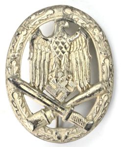 German General Assault Badge 'Semi-Hollow'