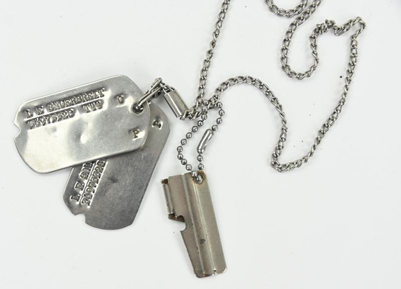 US WW2 Dog-Tag Set 'Lawrence E. Sauerbreit' — image 2
