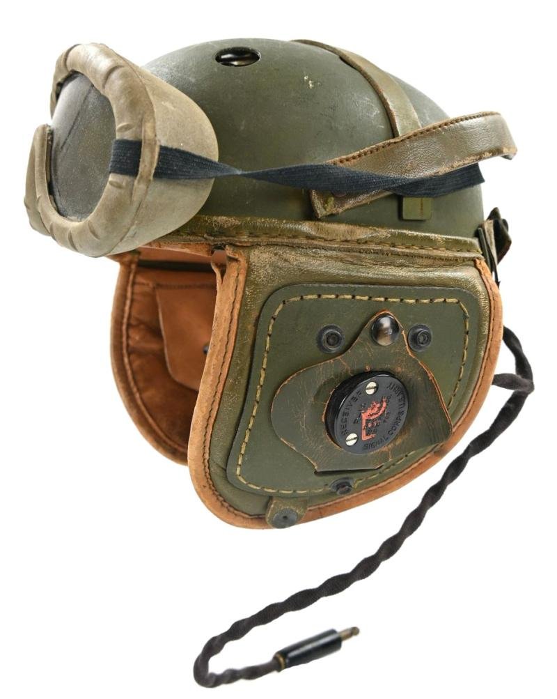 US WW2 Rawlings Tanker Helmet Complete — image 3