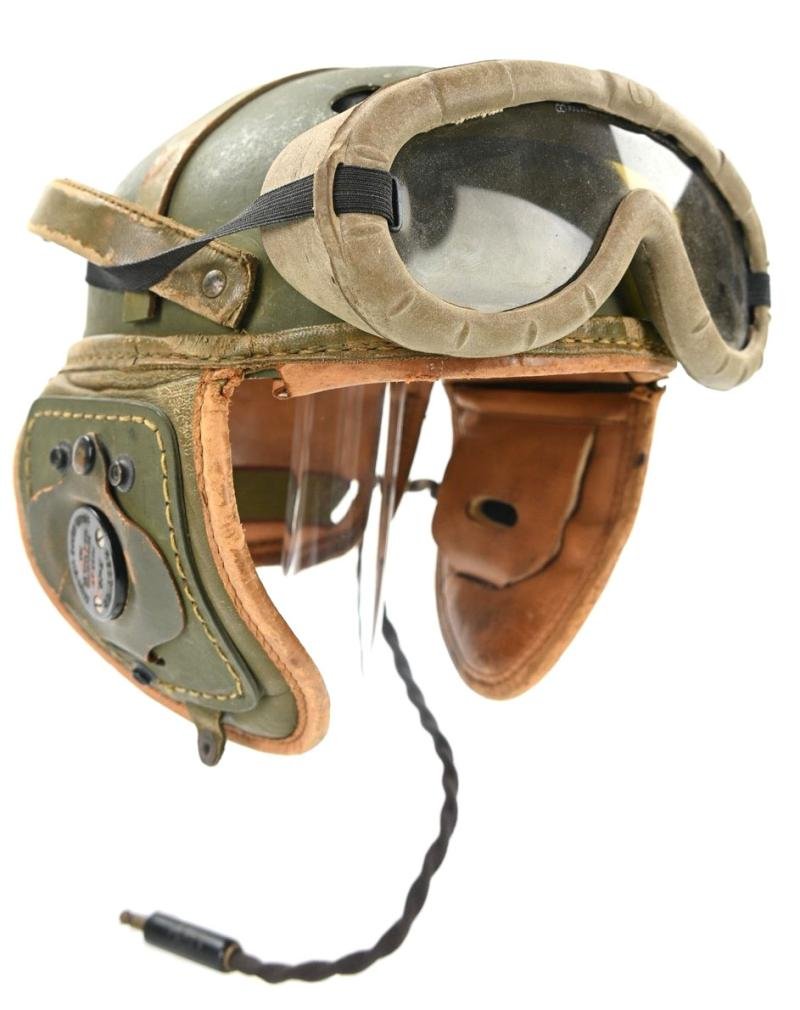 US WW2 Rawlings Tanker Helmet Complete — image 9