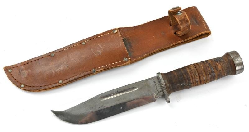 US WW2 Named Cattaraugus Q225 Fighting Knife '4th ENGINEER SPECIAL BRIGADE' — image 6