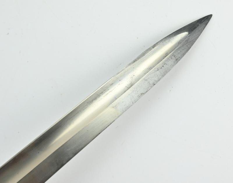 German Police Stag Handled Dress Bayonet with Frog — image 12