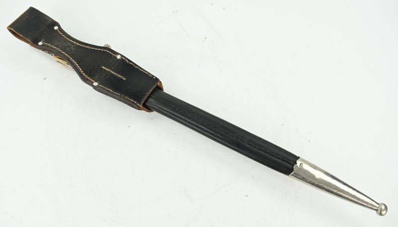 German Police Stag Handled Dress Bayonet with Frog — image 4