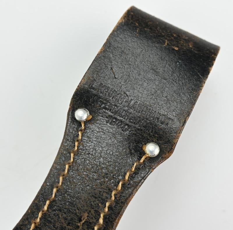 German Police Stag Handled Dress Bayonet with Frog — image 5