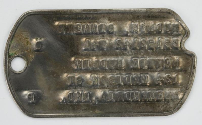 US WW2 Dog-Tag Sinnett Hudlin '25th Cavalry Recon Sqd' — image 3