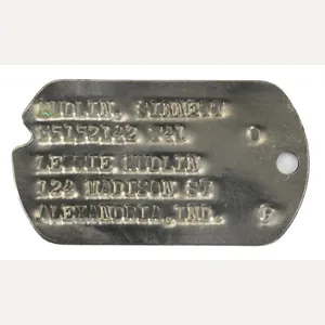 US WW2 Dog-Tag Sinnett Hudlin '25th Cavalry Recon Sqd'