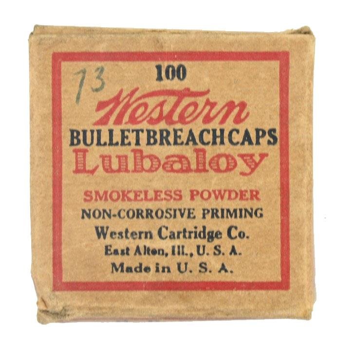 US WW2 Period Vintage Western Bullet Breach caps Box