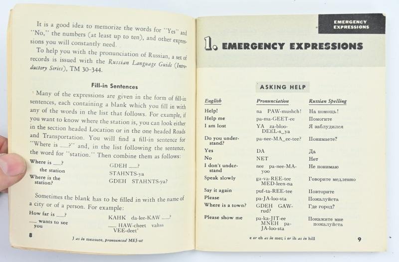 US WW2 Russian Phrase Book — image 3
