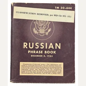 US WW2 Russian Phrase Book