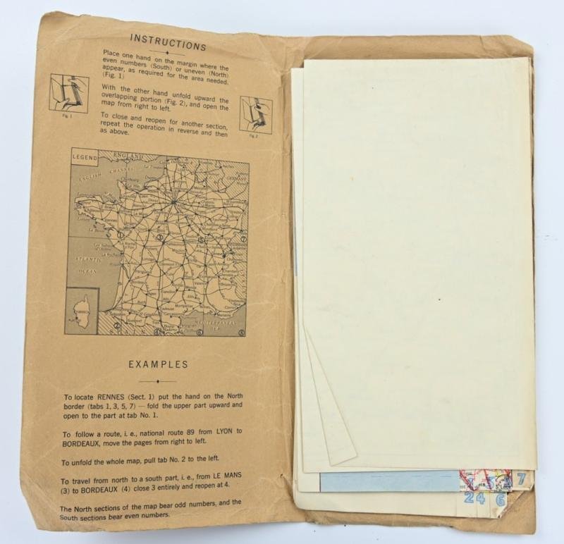 US WW2 Roadmap of France 1944 — image 3