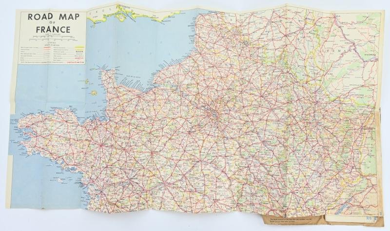 US WW2 Roadmap of France 1944 — image 4