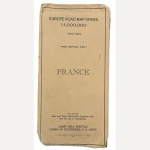 US WW2 Roadmap of France 1944