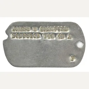 USAAF WW2 Dog-Tag James W. Crawford 2111th AAF BU