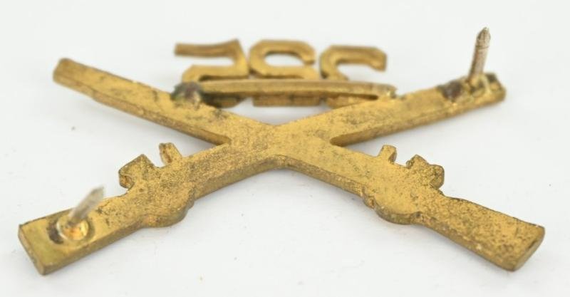 US WW2 82nd AB 325th GIR Officer Collar Rifles Insignia — image 4