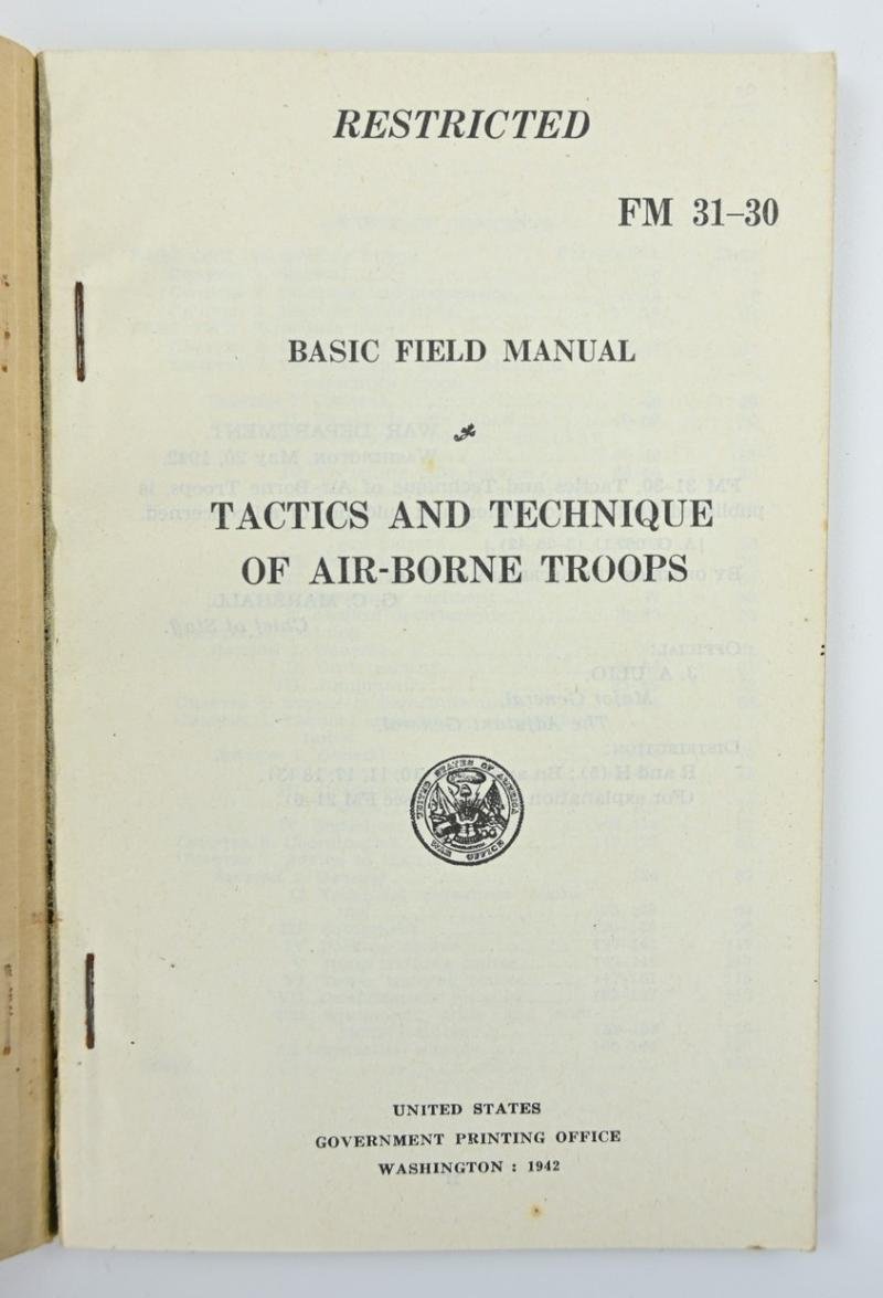 US WW2 Airborne Troops Manual FM 31-30 — image 3