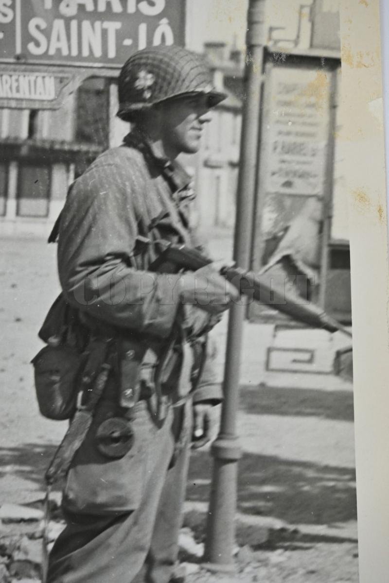 US WW2 101st Airborne Division, 401th GIR Press Picture Carentan — image 5