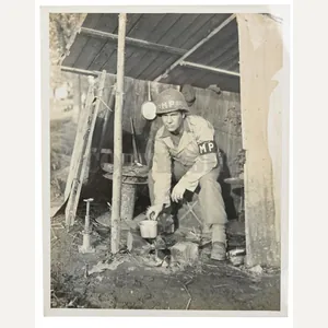 US WW2 Military Police Press Photo