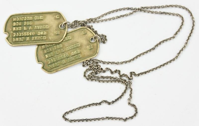 US WW2 Dog-Tag set 'Paul N. Vance' 10th Mountain Division — image 4