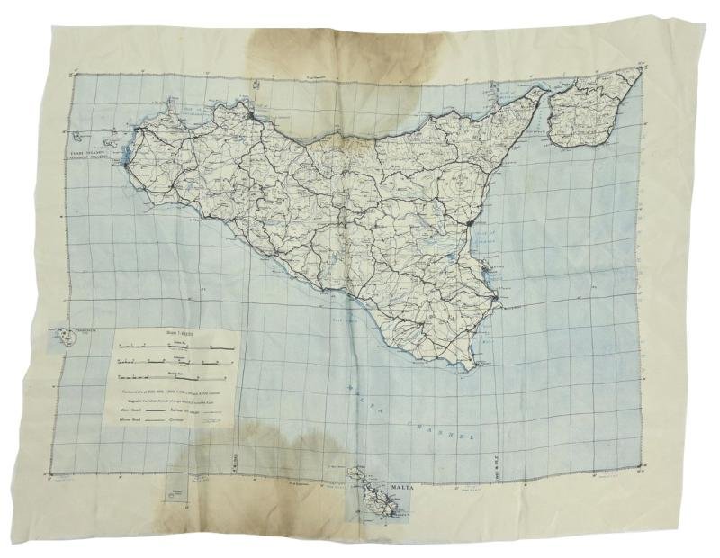 US WW2 Escape Map 'Sicily'