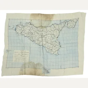 US WW2 Escape Map 'Sicily'