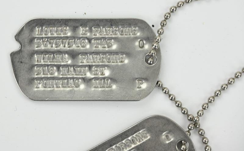 USAAF WW2 Dog-Tag 'Lotis E. Parsons' — image 4