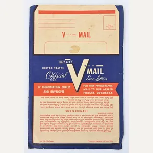 US WW2 V-Mail Envelop and Papers