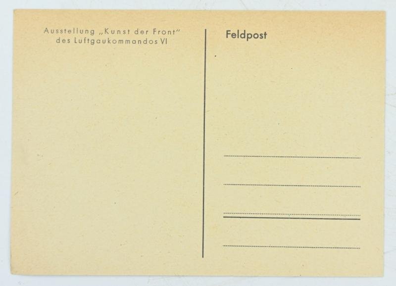 German LW postcard 'Ausstellung Kunst der Front' — image 2