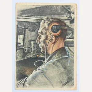 German WH Postcard 'Der Panzerfahrer'