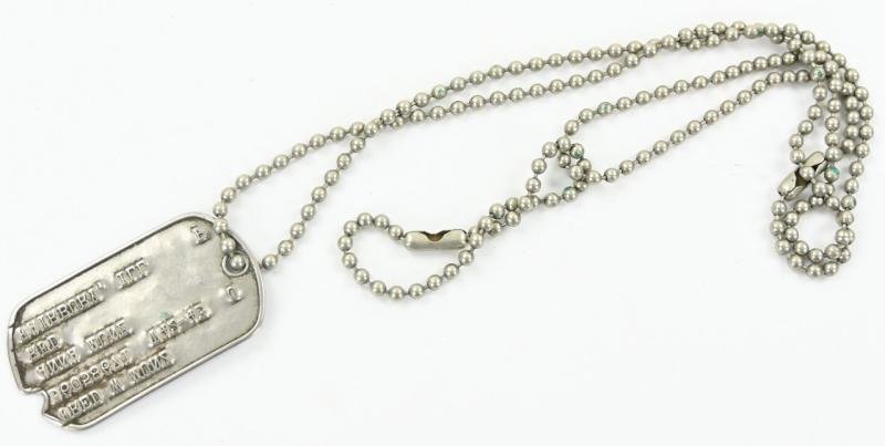 USAAF WW2 Dog-Tag with Chain 'Fred W. Munz' — image 4