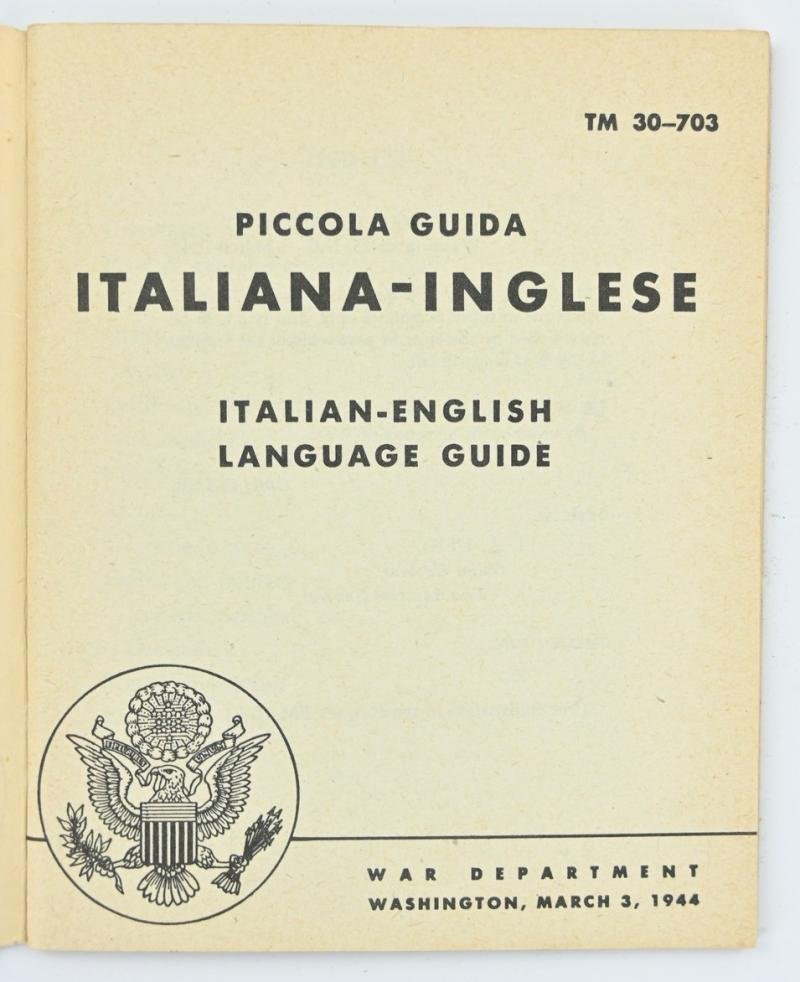 US WW2 Italian Dictionary — image 2