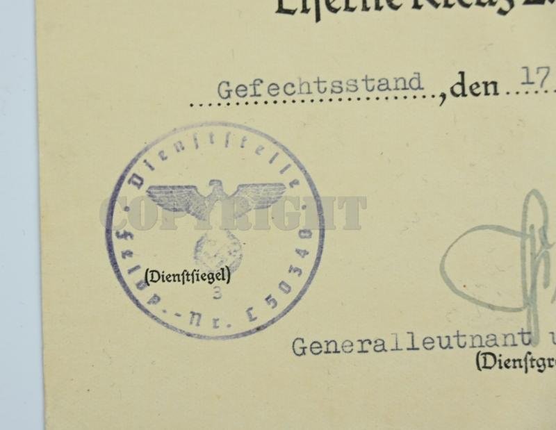 German LW Fielddivision Certificate Iron Cross 2nd Class 'Rudolf Goldschmidt' — image 4
