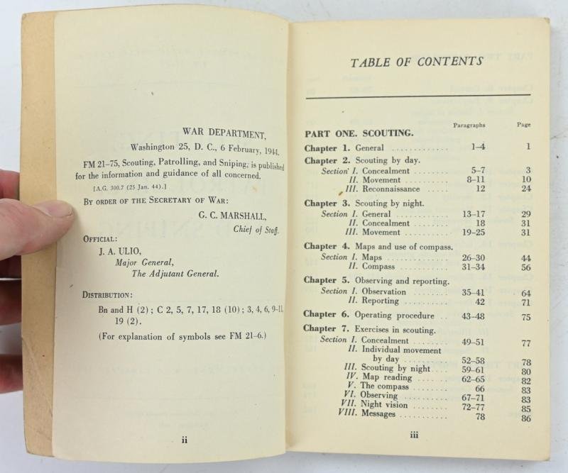 US WW2 Field Manual FM21-75 Scouting, Patrolling and Sniping — image 3